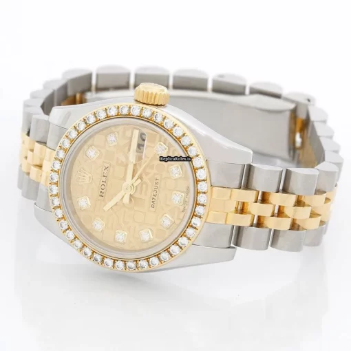 Pleasing Imitation Rolex Lady-datejust 179173 Automatic Movement 26mm Gold/steel Case Womens Watch - Image 2