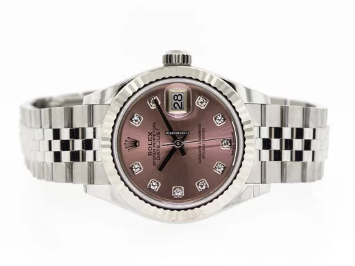 Perfect Fake Rolex Lady-datejust 279174 Caliber 2236 Automatic Movement 28mm Steel Case Womens Watch - Image 8