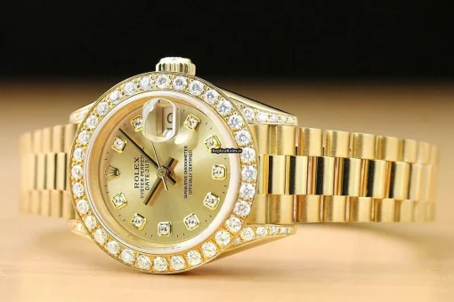 Wonderful Fakes Rolex Lady-datejust 69178 Caliber 2135 Automatic Movement 26mm Yellow Gold Case Womens Watch - Image 2