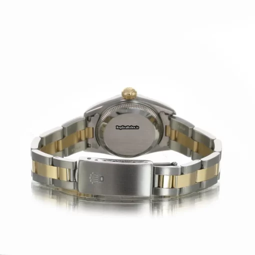 High Quality Fake Rolex Oyster Perpetual 67193 Caliber 2130 Automatic Movement 24x26mm Gold/steel Case Womens Watch - Image 15