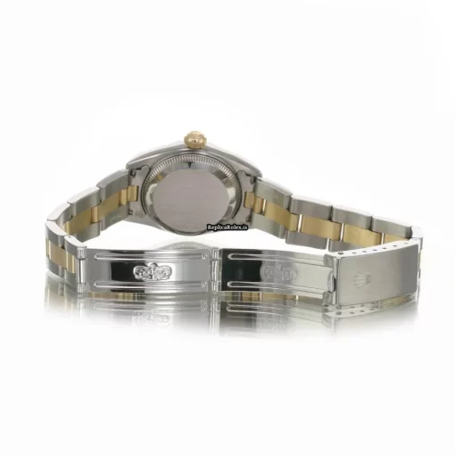 High Quality Fake Rolex Oyster Perpetual 67193 Caliber 2130 Automatic Movement 24x26mm Gold/steel Case Womens Watch - Image 16