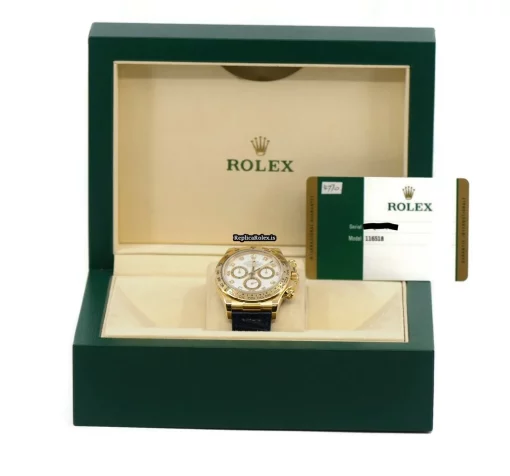 Inexpensive Replica Rolex Daytona 116518 Caliber 4130 Automatic Movement 40mm Yellow Gold Case Mens/unisex Watch - Image 4