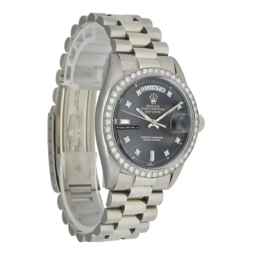 Perfect Replica Rolex Day-date 36 1803 Automatic Movement 36mm White Gold Case Mens/unisex Watch - Image 3