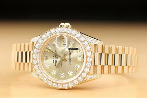Wholesale Replicas Rolex Lady-datejust 69178 Caliber 2135 Automatic Movement 26mm Yellow Gold Case Womens Watch - Image 3