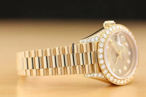 Wholesale Replicas Rolex Lady-datejust 69178 Caliber 2135 Automatic Movement 26mm Yellow Gold Case Womens Watch - Image 7