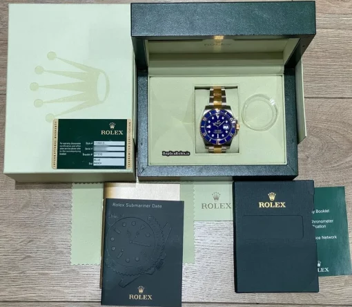 Epic Fake Rolex Submariner Date 116613lb Caliber 3135 Automatic Movement 40mm Gold/steel Case Mens/unisex Watch - Image 8