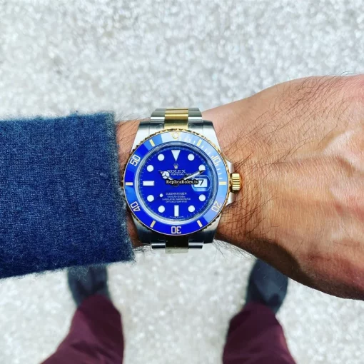 Epic Fake Rolex Submariner Date 116613lb Caliber 3135 Automatic Movement 40mm Gold/steel Case Mens/unisex Watch - Image 9