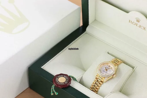 Cheap Replica Rolex Lady-datejust 69178 Caliber 2135 Automatic Movement 26mm Yellow Gold Case Womens Watch - Image 6