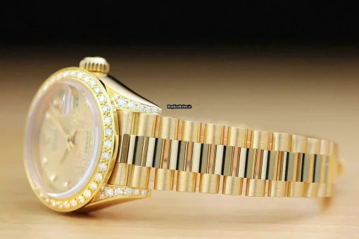 Luxury Replica Rolex Lady-datejust 69178 Caliber 2135 Automatic Movement 26mm Yellow Gold Case Womens Watch - Image 4