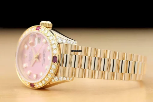 Appealing Imitation Rolex Lady-datejust 69178 Caliber 2135 Automatic Movement 26mm Yellow Gold Case Womens Watch - Image 3