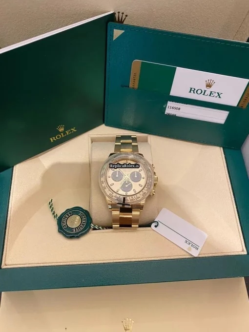 Fabulous Replica Rolex Daytona 116508 Caliber 4130 Automatic Movement 40mm Yellow Gold Case Mens/unisex Watch - Image 2