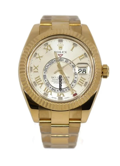 Discount Imitation Rolex Sky-dweller 326938 Caliber 9001 Automatic Movement 42mm Yellow Gold Case Mens/unisex Watch