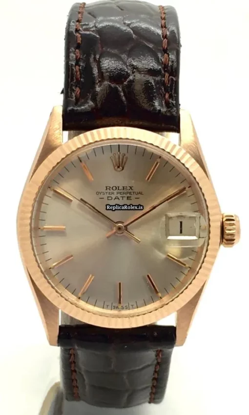 High-end Clone Rolex Oyster Perpetual Date 6627 Caliber 1161 Automatic Movement 31mm Rose Gold Case Watch