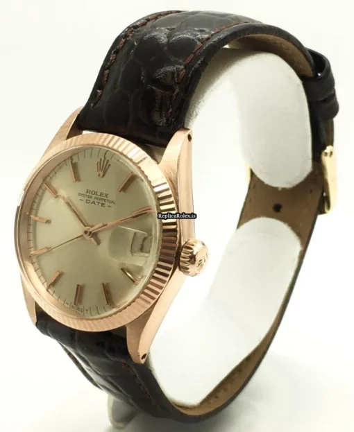 High-end Clone Rolex Oyster Perpetual Date 6627 Caliber 1161 Automatic Movement 31mm Rose Gold Case Watch - Image 2