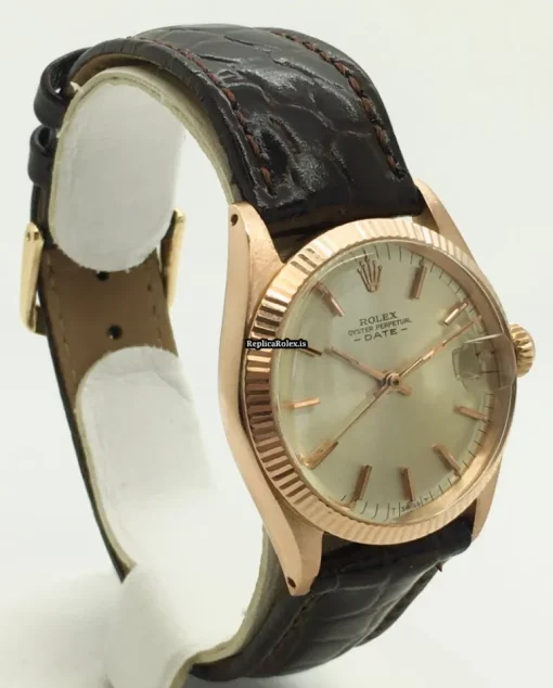 High-end Clone Rolex Oyster Perpetual Date 6627 Caliber 1161 Automatic Movement 31mm Rose Gold Case Watch - Image 3
