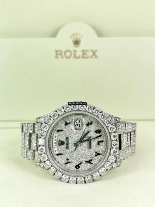 Superior Fake Rolex Day-date 40 228239 Caliber 3255 Automatic Movement 40mm White Gold Case Mens/unisex Watch