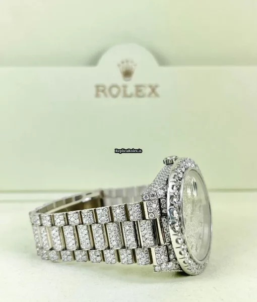 Superior Fake Rolex Day-date 40 228239 Caliber 3255 Automatic Movement 40mm White Gold Case Mens/unisex Watch - Image 3
