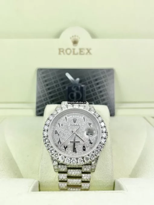 Superior Fake Rolex Day-date 40 228239 Caliber 3255 Automatic Movement 40mm White Gold Case Mens/unisex Watch - Image 7