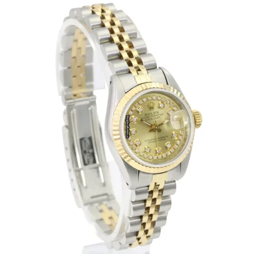 Nice Copy Rolex Lady-datejust 69173 Caliber 2135 Automatic Movement 26mm Gold/steel Case Womens Watch - Image 7