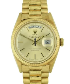 Trustworthy Knockoff Rolex Day-date 36 1803 Caliber 1556 Automatic Movement 36mm Yellow Gold Case Mens/unisex Watch