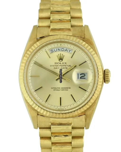 Trustworthy Knockoff Rolex Day-date 36 1803 Caliber 1556 Automatic Movement 36mm Yellow Gold Case Mens/unisex Watch