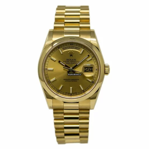 Design Replica Rolex Day-date 36 118208 Automatic Movement 36mm Yellow Gold Case Mens/unisex Watch