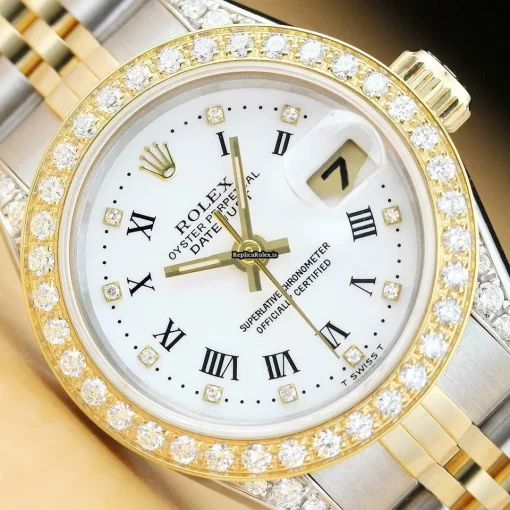 Defect Replica Rolex Lady-datejust 69173 Caliber 2135 Automatic Movement 26mm Steel Case Womens Watch