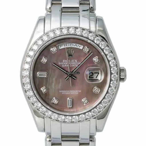 Unique Fake Rolex Day-date 18946 Automatic Movement 28mm Platinum Case Mens/unisex Watch - Image 4