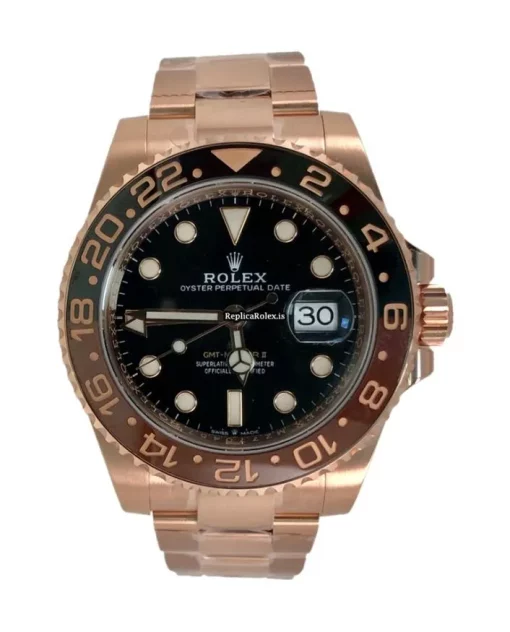 High Quality Replica Rolex Gmt-master II 126715chnr Caliber 3285 Automatic Movement 40mm Rose Gold Case Mens/unisex Watch - Image 2