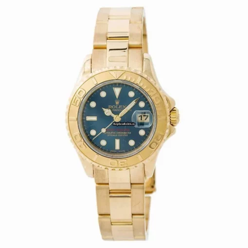 Great Fake Rolex Yacht-master 169628 Automatic Movement 29mm Yellow Gold Case Womens Watch
