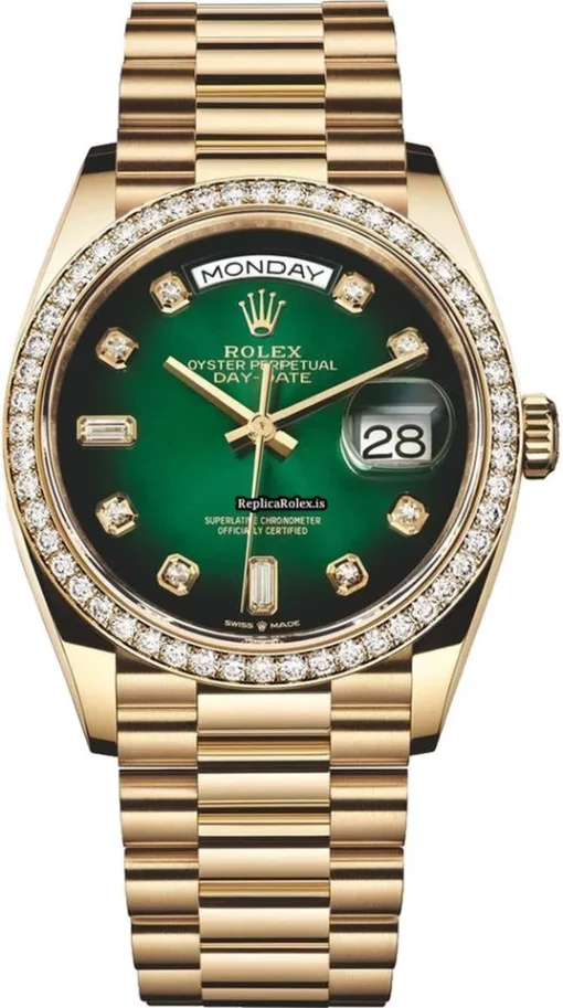 High Quality Replica Rolex Day-date 36 128348rbr Automatic Movement 36mm Yellow Gold Case Watch