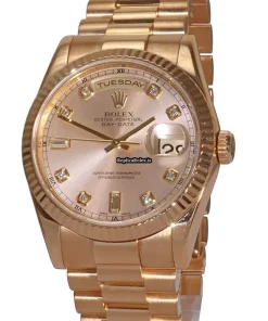 Stylish Replica Rolex Day-date 36 118238 Caliber 3155 Automatic Movement 36mm Yellow Gold Case Mens/unisex Watch