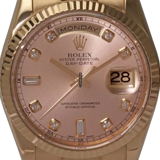 Stylish Replica Rolex Day-date 36 118238 Caliber 3155 Automatic Movement 36mm Yellow Gold Case Mens/unisex Watch - Image 2