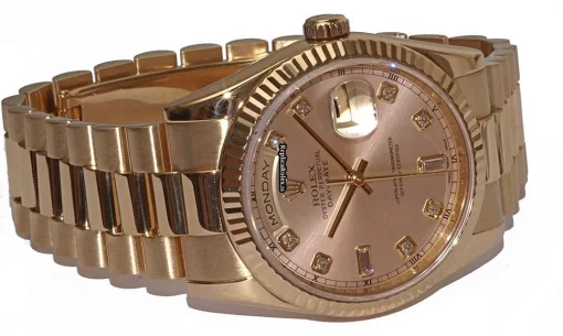 Stylish Replica Rolex Day-date 36 118238 Caliber 3155 Automatic Movement 36mm Yellow Gold Case Mens/unisex Watch - Image 3