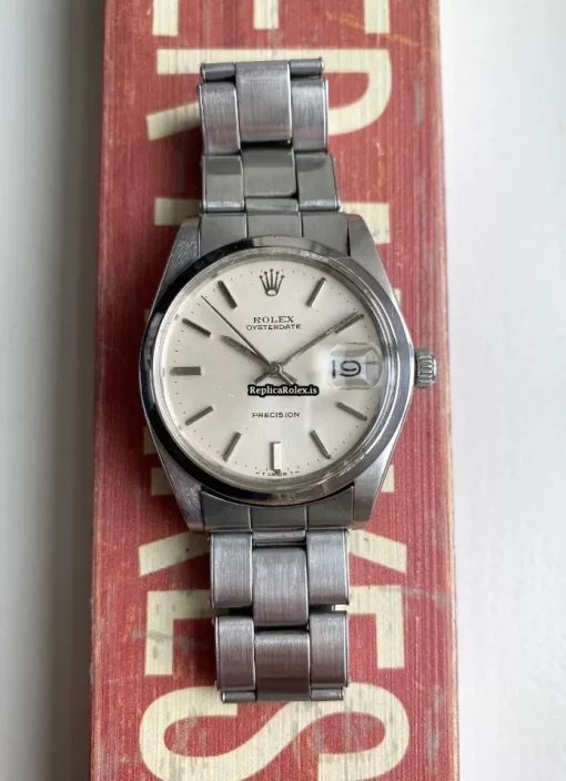 Superior Fake Rolex Oyster Precision 6694 Caliber 1225 Manual Winding Movement 34x40mm Steel Case Mens/unisex Watch - Image 2
