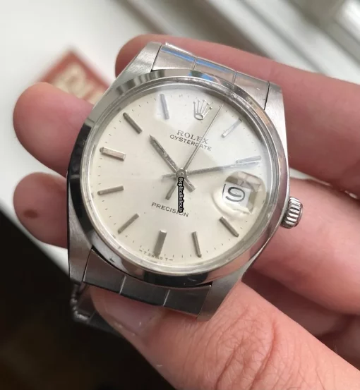 Superior Fake Rolex Oyster Precision 6694 Caliber 1225 Manual Winding Movement 34x40mm Steel Case Mens/unisex Watch - Image 5