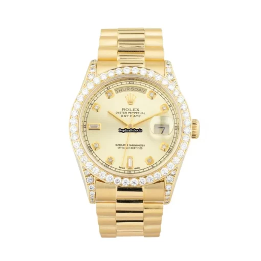 Design Replica Rolex Day-date 36 18238 Caliber 3155 Automatic Movement 36mm Yellow Gold Case Mens/unisex Watch