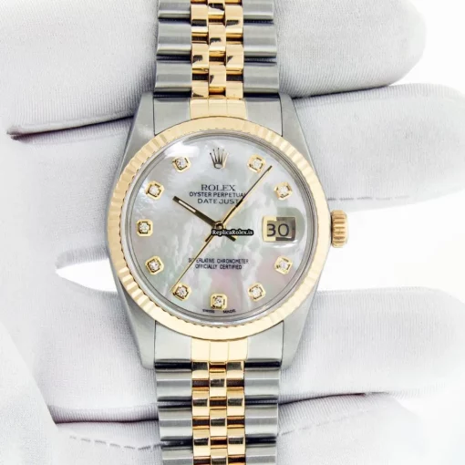 Distinctive Fake Rolex Datejust 16013 Caliber 3135 Automatic Movement 36mm Gold/steel Case Mens/unisex Watch - Image 3