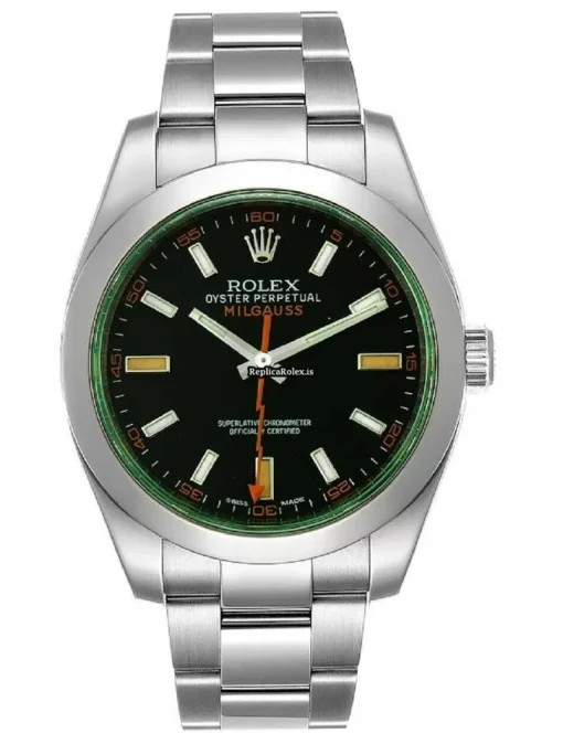 Defect Replica Rolex Milgauss 116400gv Automatic Movement 40mm Steel Case Mens/unisex Watch