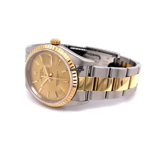 Remarkable Fake Rolex Oyster Perpetual Date 15233 Caliber 3135 Automatic Movement 34mm Gold/steel Case Mens/unisex Watch - Image 3