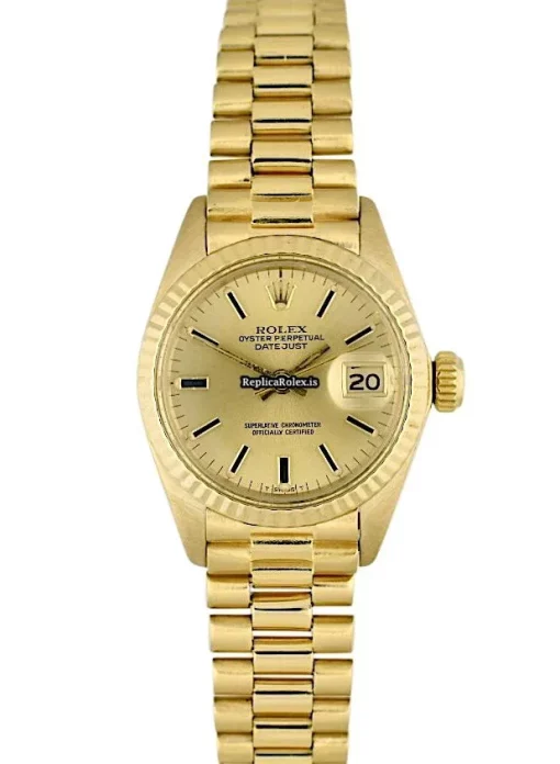 Terrific Copy Rolex Lady-datejust 69178 Caliber 2035 Automatic Movement 26mm Yellow Gold Case Womens Watch