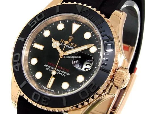 Good Replica Rolex Yacht-master 40 116655 Automatic Movement 40mm Rose Gold Case Womens Watch - Image 2