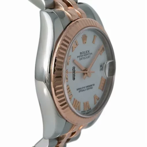Reliable Replica Rolex Lady-datejust 178271 Automatic Movement 34mm Yellow Gold Case Womens Watch - Image 3