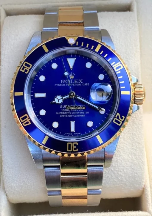 Remarkable Fake Rolex Submariner Date 16613 Caliber 3135 Automatic Movement 40mm Gold/steel Case Mens/unisex Watch - Image 3