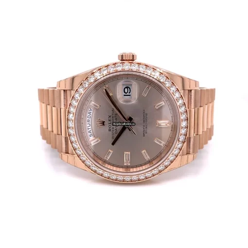 Incredible Replica Rolex Day-date 40 228345 Caliber 3255 Automatic Movement 40mm Rose Gold Case Mens/unisex Watch