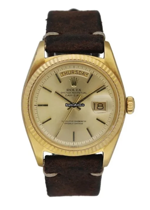 Exquisite Replica Rolex Day-date 36 1803 Automatic Movement 36mm Yellow Gold Case Mens/unisex Watch