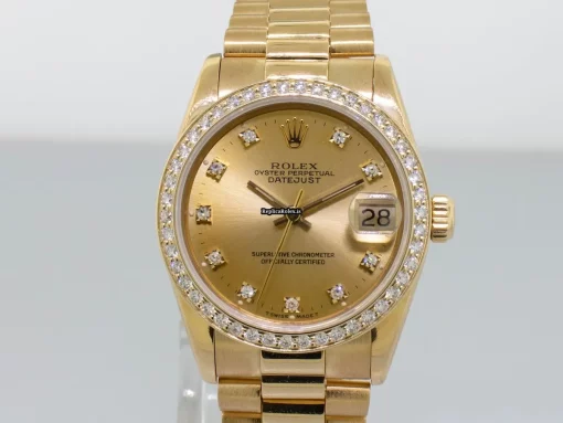 Unique Fake Rolex Lady-datejust 68278 Automatic Movement 31mm Yellow Gold Case Womens Watch - Image 2