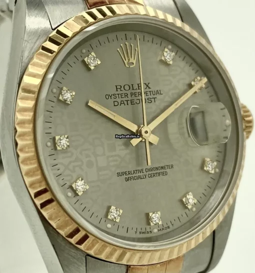 Affordable Copies Rolex Datejust 16233 Caliber 3135 Automatic Movement 36mm Gold/steel Case Mens/unisex Watch - Image 2