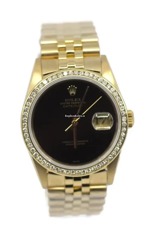 Fantastic Clone Rolex Datejust 16238 Caliber 3135 Automatic Movement 36mm Yellow Gold Case Mens/unisex Watch