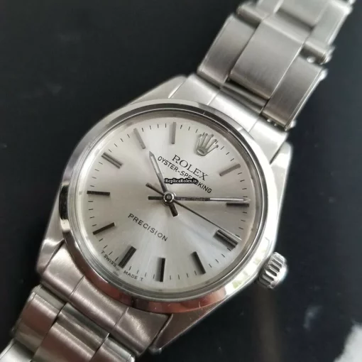 Durable Replica Rolex Oyster Precision Caliber 1215 Manual Winding Movement 30mm Steel Case Mens/unisex Watch